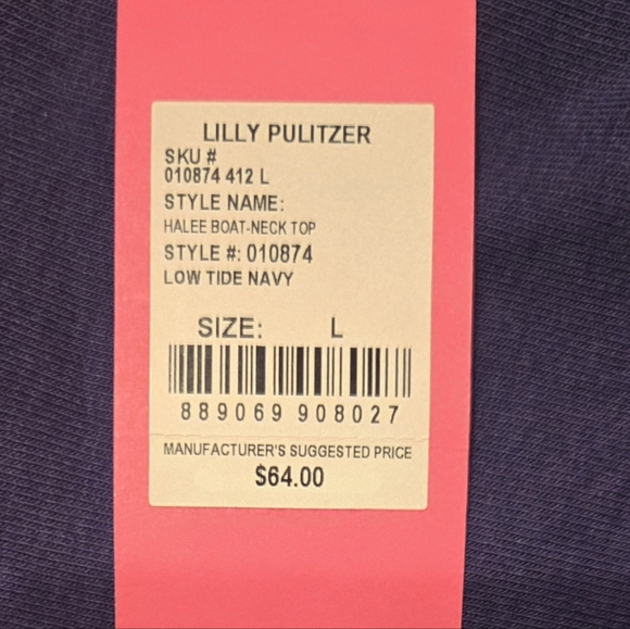 Lilly Pulitzer Halee Tee Lg. - Picture 7 of 7